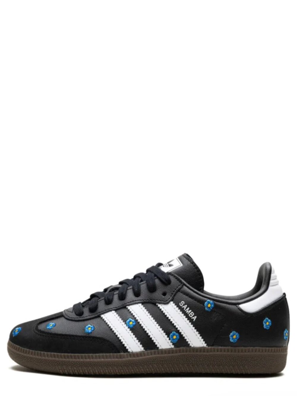 ADIDAS OriginaSamba OG Blue Flower Embroidered Sneakers Shoes Womens US 10 ~ NIB - Picture 2 of 9